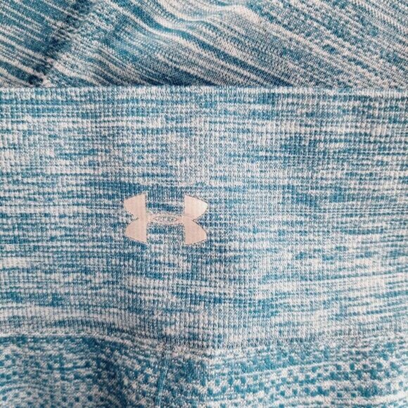 UNDER ARMOUR HeatGear Compression Crop Athletic Leggings Melange Blue Sz S - Picture 11 of 15